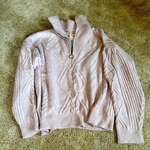 Anthropologie Daily Practice light lavender sweater size L